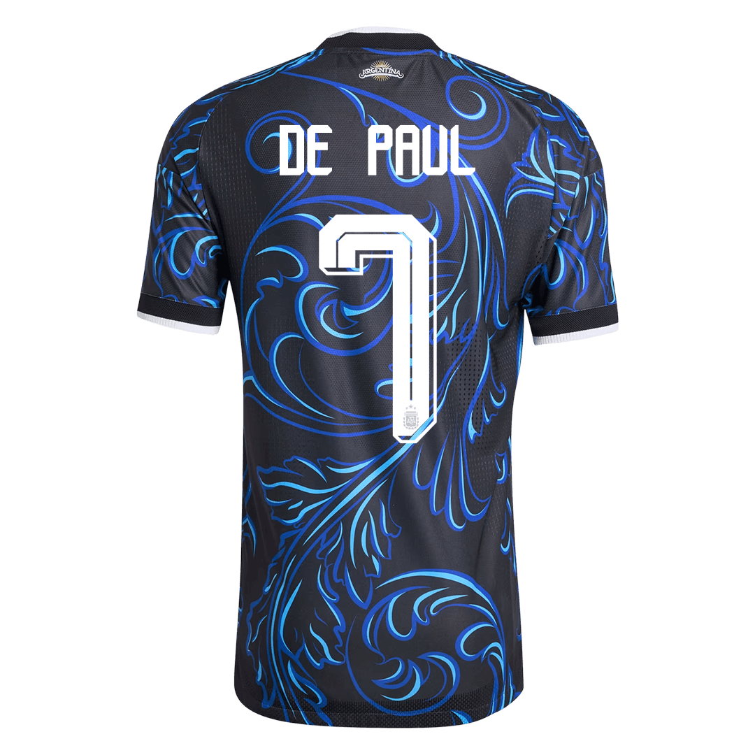 Camiseta Auténtica DE PAUL #7 Argentina 2026 Segunda Equipación Copa del Mundo - Version Jugador