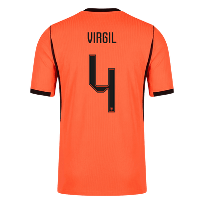 Camiseta Auténtica VIRGIL #4 Netherlands 2026 Primera Equipación Copa del Mundo - Version Jugador