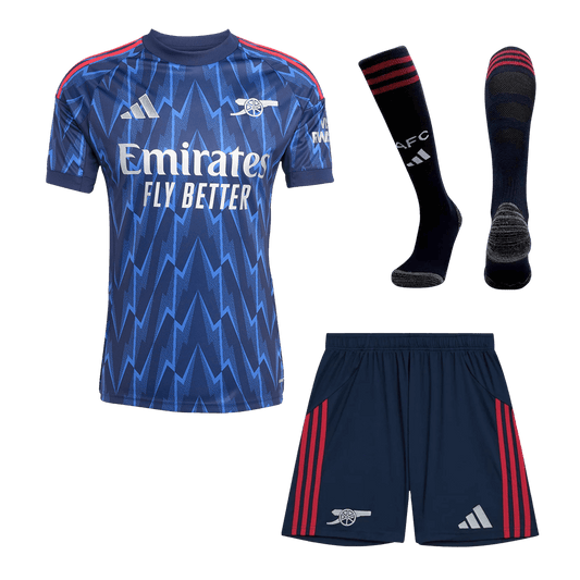Conjunto Completo Arsenal 2025/26 Segunda Equipación camiseta de fútbol