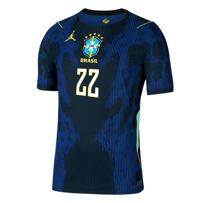 Camiseta Auténtica JOÃO PEDRO #22 Brazil 2026 Segunda Equipación Copa del Mundo - Version Jugador