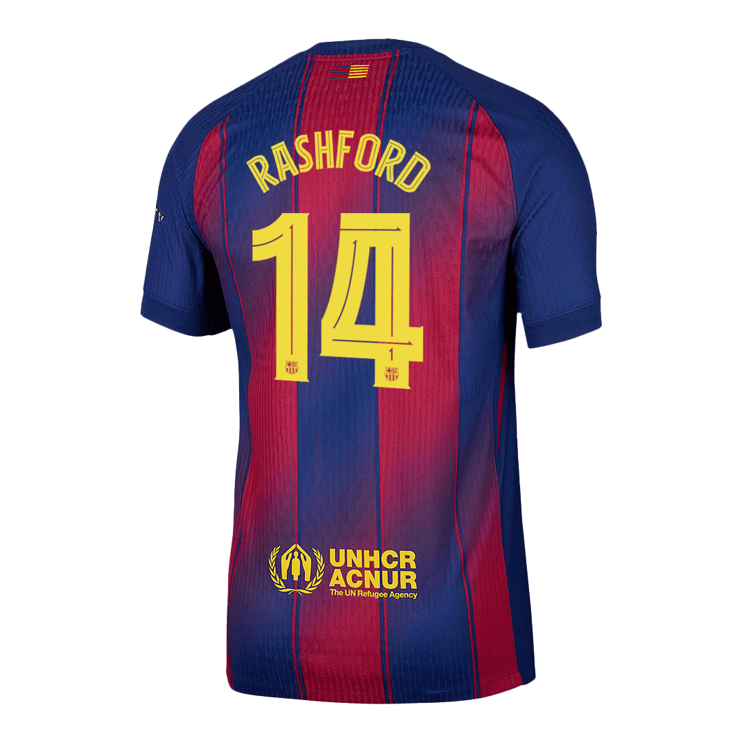 UCL Camiseta Auténtica RASHFORD #14 Barcelona 2025/26 Primera Equipación-Versión Jugador-Camisetas Pasion Shop