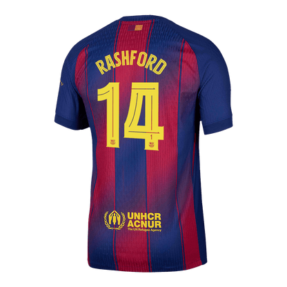 UCL Camiseta Auténtica RASHFORD #14 Barcelona 2025/26 Primera Equipación-Versión Jugador-Camisetas Pasion Shop