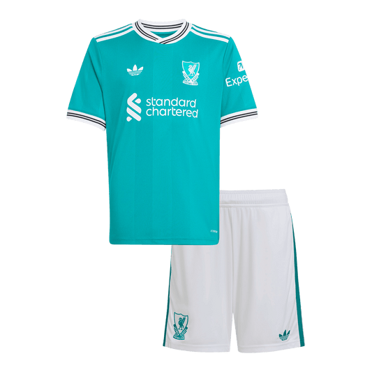 Conjunto Infantil Liverpool 2025/26 Tercera Equipación camiseta de fútbol