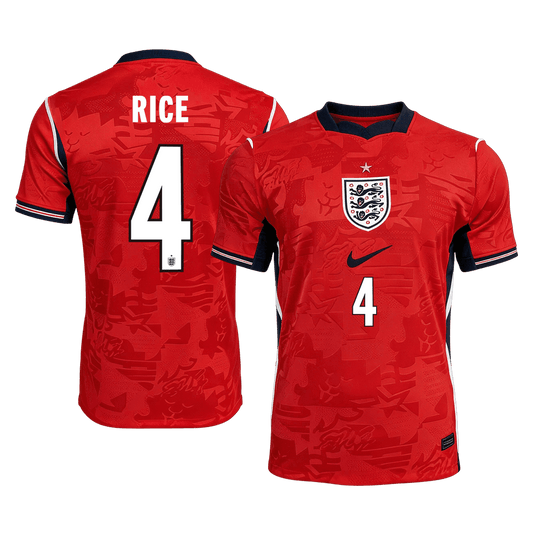 Camiseta RICE #4 England 2026 Segunda Equipación Copa del Mundo - Versión Hincha