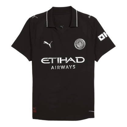 Camiseta Auténtica HAALAND #9 Manchester City 2025/26 Segunda Equipación-Versión Jugador