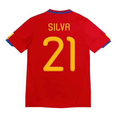 Retro 2010 SILVA #21 Spain Primera Equipación Copa del Mundo camiseta de fútbol 2025/26
