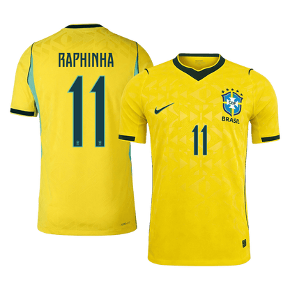 Camiseta Auténtica RAPHINHA #11 Brazil 2026 Primera Equipación Copa del Mundo - Version Jugador