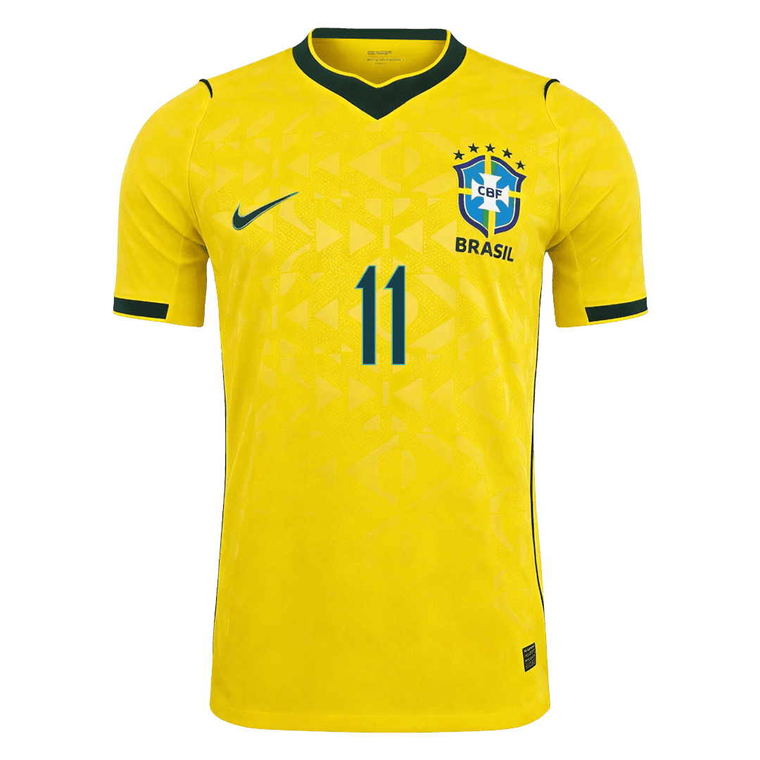 Camiseta Auténtica RAPHINHA #11 Brazil 2026 Primera Equipación Copa del Mundo - Version Jugador