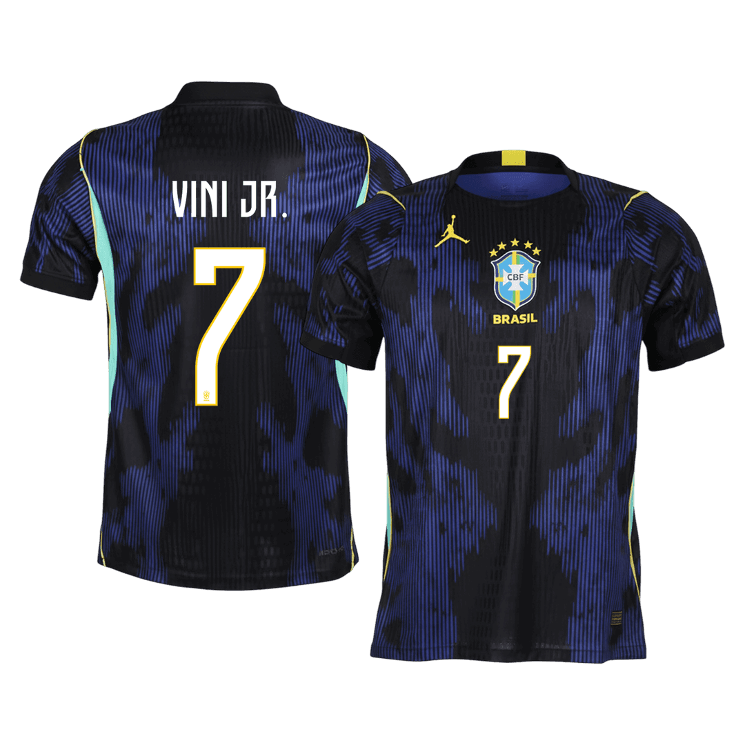 Camiseta Auténtica VINI JR. #7 Brazil 2026 Segunda Equipación Copa del Mundo - Version Jugador