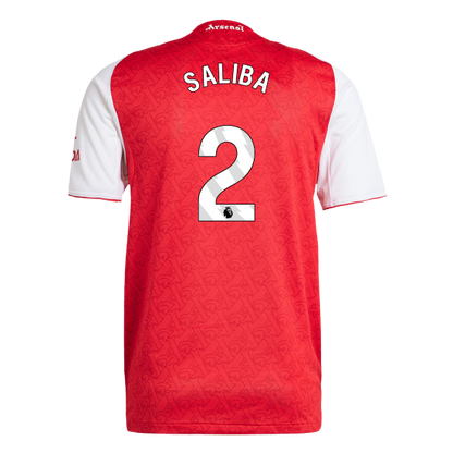 Camiseta Auténtica SALIBA #2 Arsenal 2025/26 Primera Equipación - Version Jugador