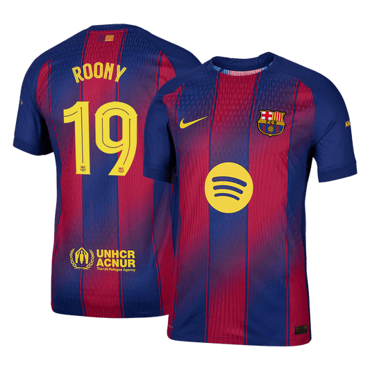 UCL Camiseta Auténtica ROONY #19 Barcelona 2025/26 Primera Equipación-Versión Jugador