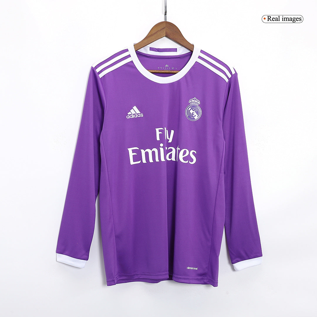 Camiseta Retro 2016/17 Benzema #9 Real Madrid Manga Larga