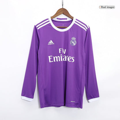Camiseta Retro 2016/17 Benzema #9 Real Madrid Manga Larga
