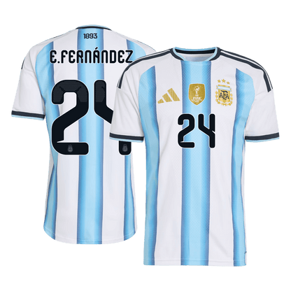 Camiseta Auténtica E. FERNÁNDEZ #24 Argentina 2026 Primera Equipación Copa del Mundo - Version Jugador