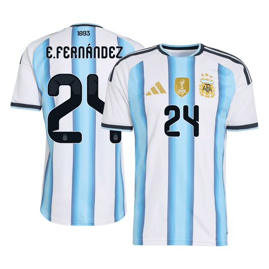 Camiseta Auténtica E. FERNÁNDEZ #24 Argentina 2026 Primera Equipación Copa del Mundo - Version Jugador