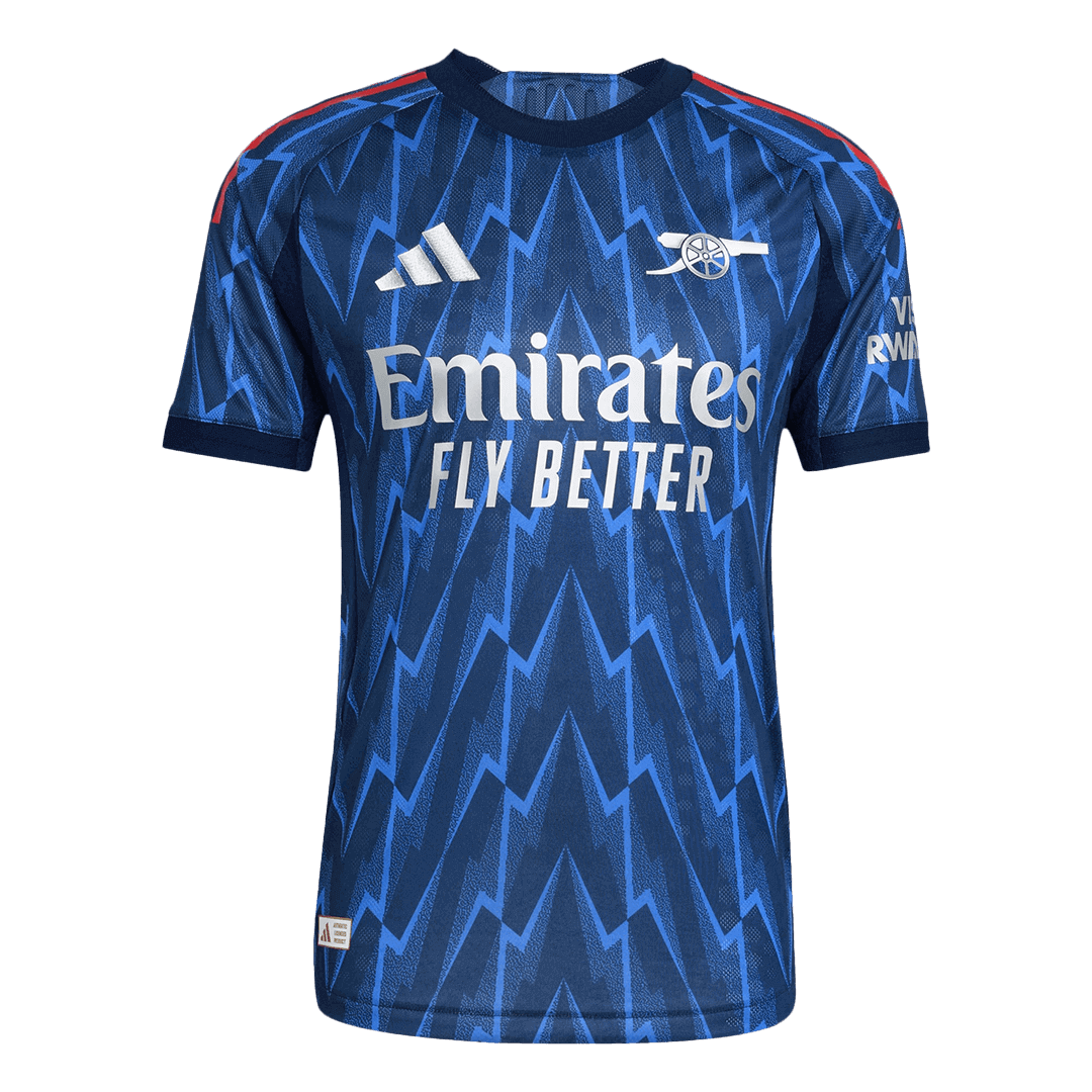 Camiseta Auténtica RICE #41 Arsenal 2025/26 Segunda Equipación-Versión Jugador-Camisetas Pasion Shop