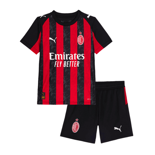 Miniconjunto AC Milan 2025/26 Primera Equipación Niño camiseta de fútbol