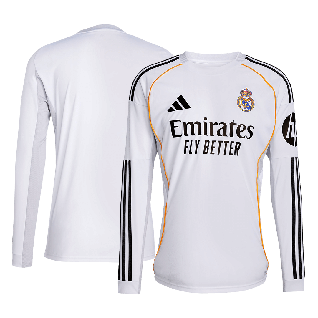 Camiseta Manga Larga Real Madrid 2025/26 Primera Equipación-Versión Hincha-Camisetas Pasion Shop