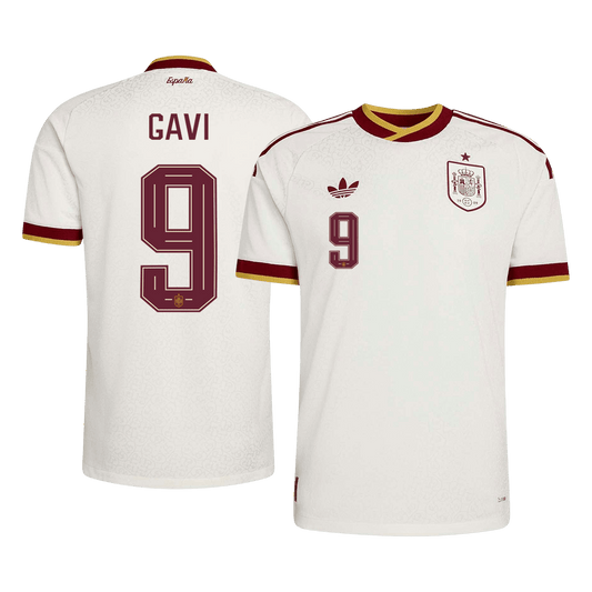 Camiseta Auténtica GAVI #9 Spain 2026 Segunda Equipación Copa del Mundo - Version Jugador