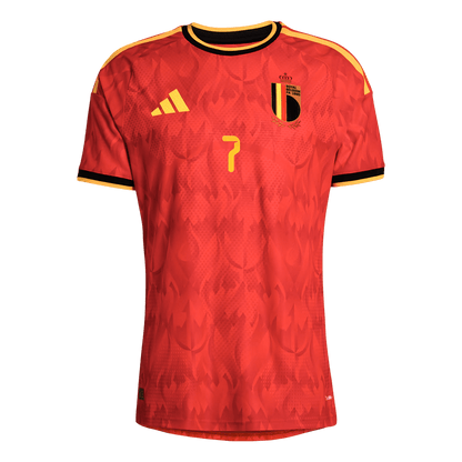 Camiseta Auténtica DE BRUYNE #7 Belgium 2026 Primera Equipación Copa del Mundo - Version Jugador