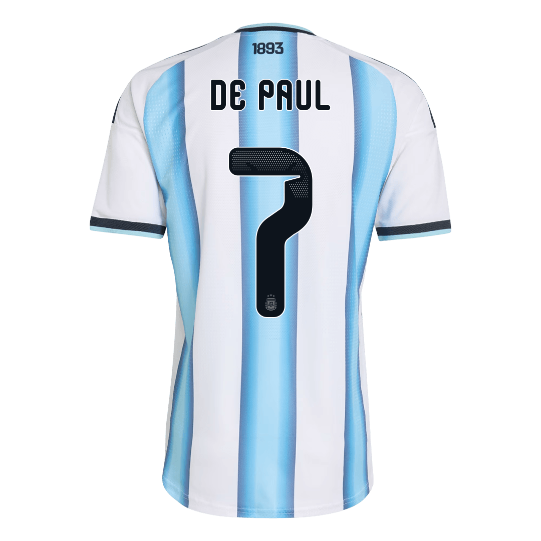 Camiseta Auténtica DE PAUL #7 Argentina 2026 Primera Equipación Copa del Mundo - Version Jugador