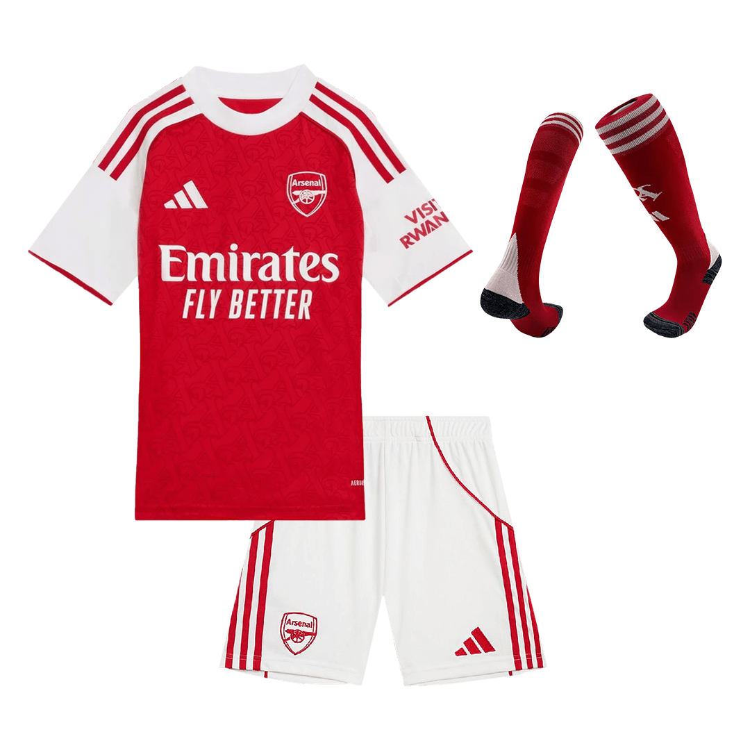Conjunto Infantil Completo Arsenal 2025/26 Primera Equipación Kids camiseta de fútbol