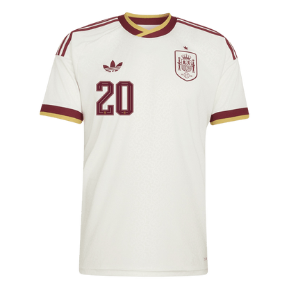 Camiseta PEDRI #20 Spain 2026 Segunda Equipación Copa del Mundo - Versión Hincha