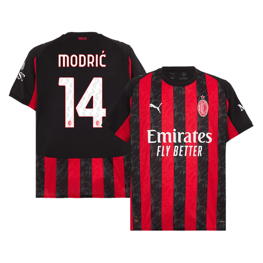 Calidad Premium Camiseta MODRIĆ #14 AC Milan 2025/26 Primera Equipación-Versión Hincha