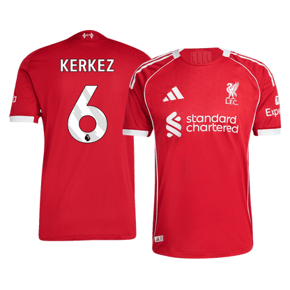 Camiseta Auténtica KERKEZ #6 Liverpool 2025/26 Primera Equipación-Versión Jugador