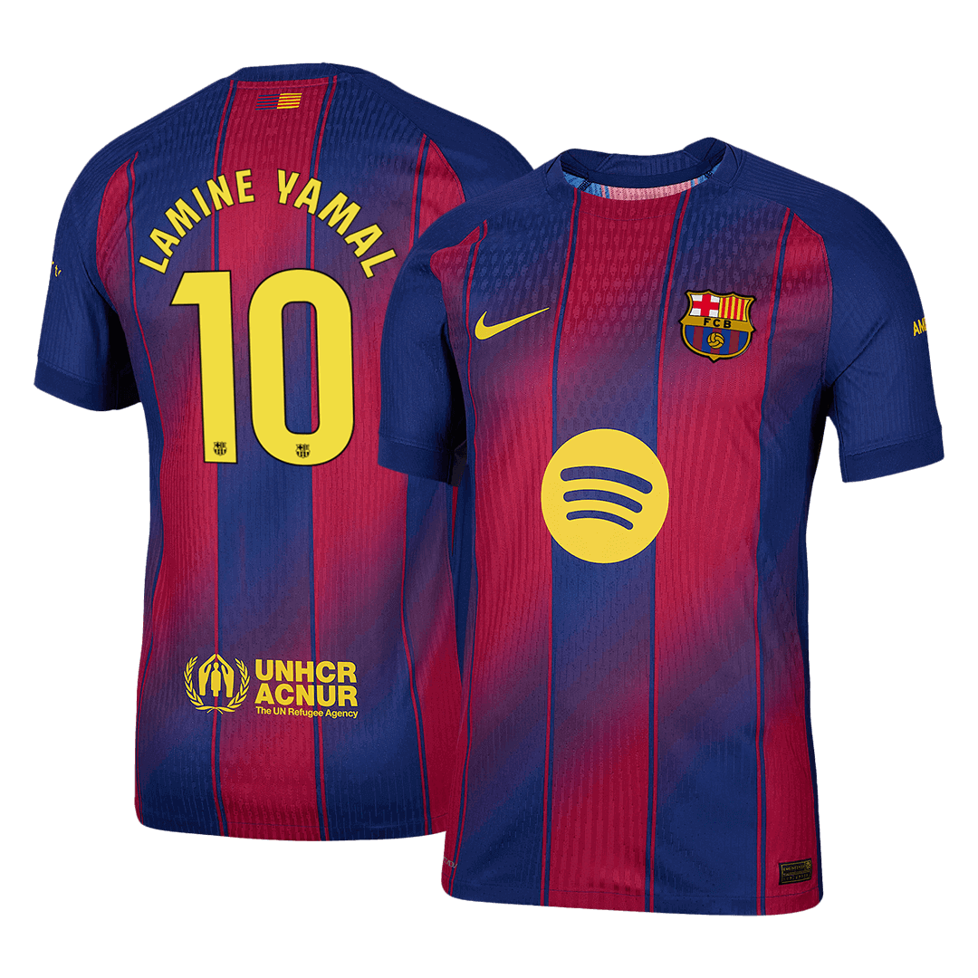 Camiseta Auténtica LAMINE YAMAL #10 Barcelona 2025/26 Primera Equipación-Versión Jugador