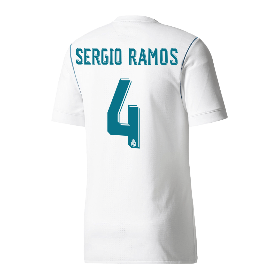 Camiseta Retro 2017/18 SERGIO RAMOS #4 Real Madrid Primera Equipación 2025/26