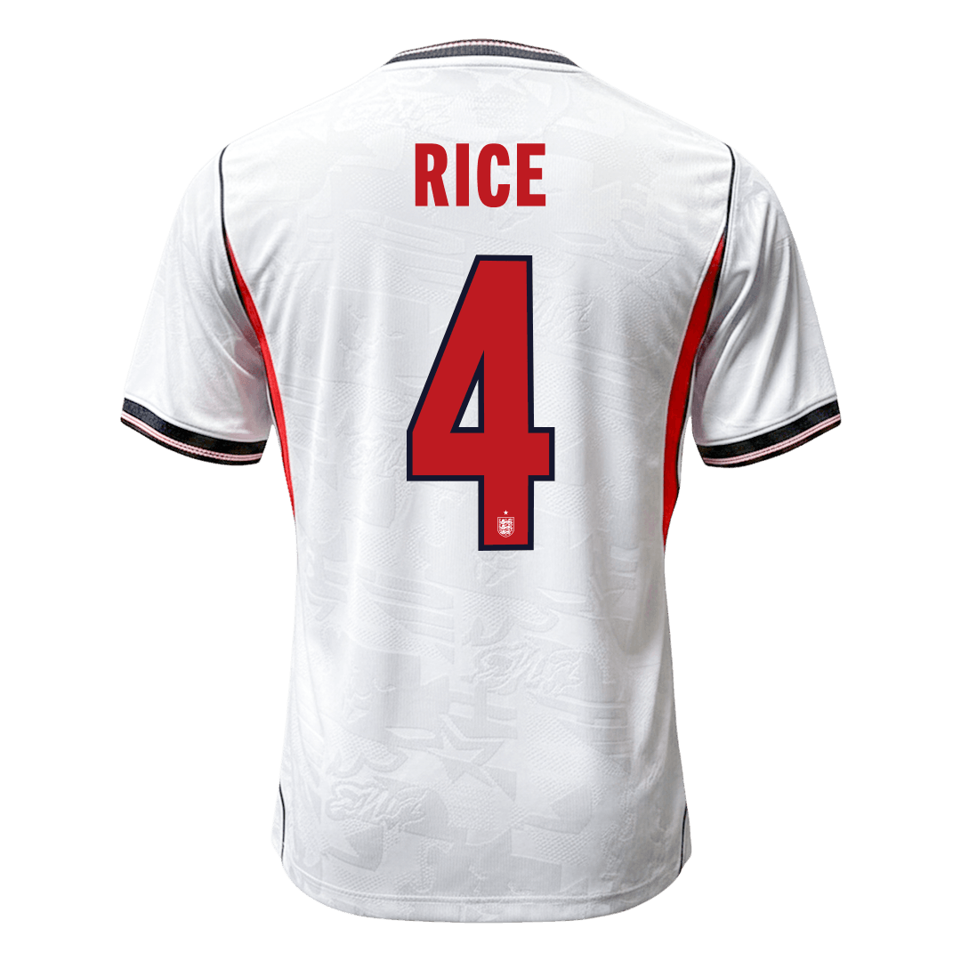 Camiseta Auténtica RICE #4 England 2026 Primera Equipación Copa del Mundo - Version Jugador