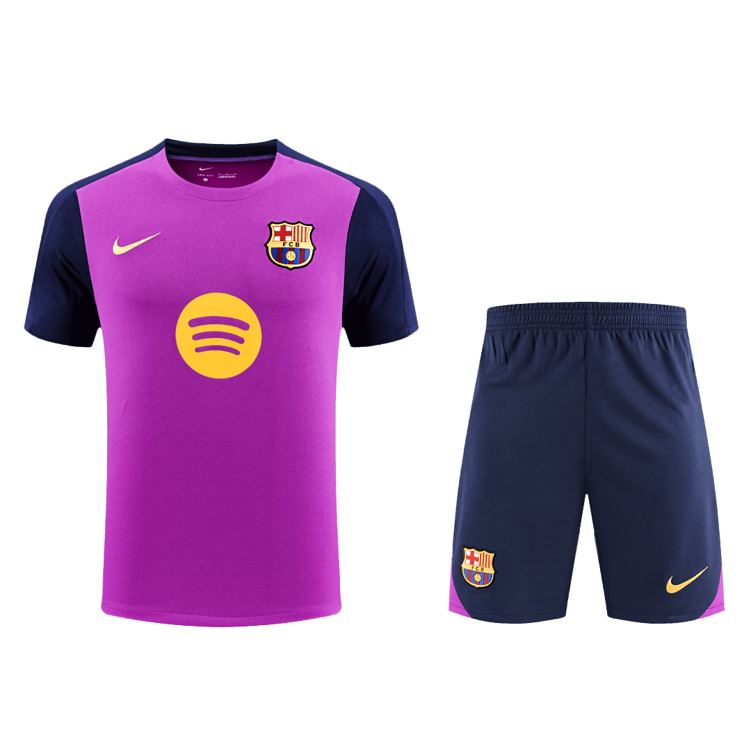Conjunto Barcelona 2025/26 Pre-Partido Entrenamiento Hombre - Versión Hincha camiseta de fútbol