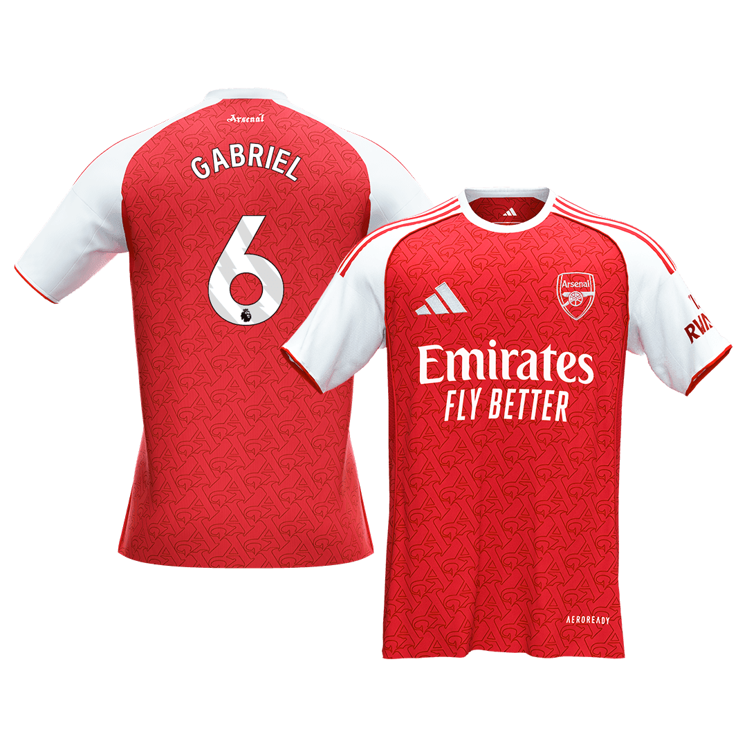 Camiseta GABRIEL #6 Arsenal 2025/26 Primera Equipación - Version Hincha - Calidad premium