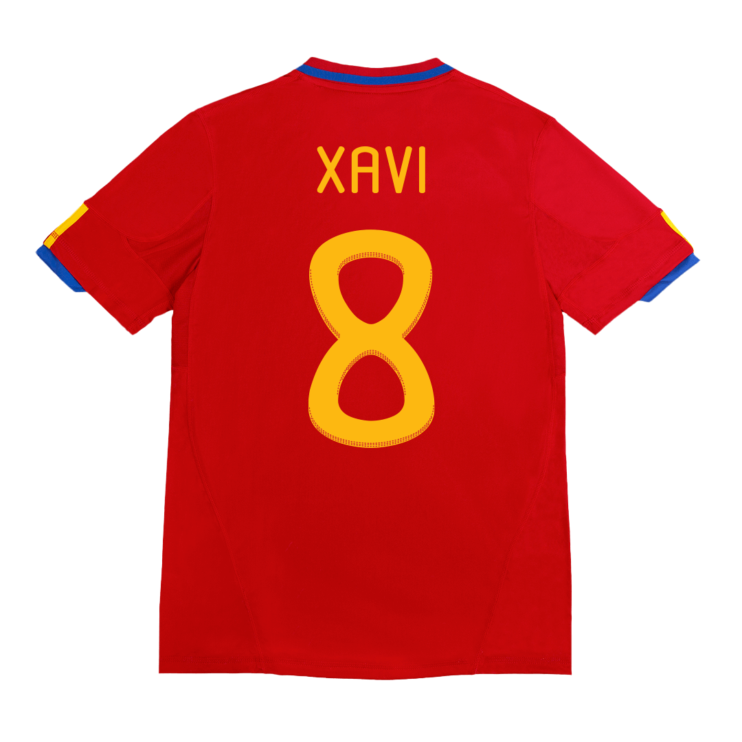 Retro 2010 XAVI #8 Spain Primera Equipación Copa del Mundo camiseta de fútbol 2025/26