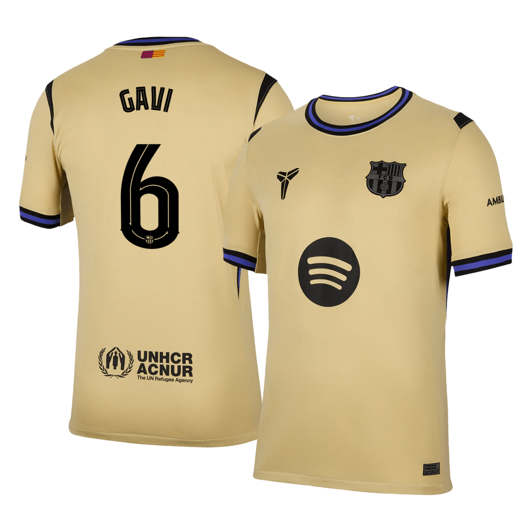 UCL Camiseta GAVI #6 Barcelona 2025/26 Segunda Equipación-Versión Hincha-Camisetas Pasion Shop
