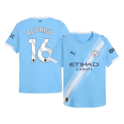 Camiseta Auténtica RODRIGO #16 Manchester City 2025/26 Primera Equipación-Versión Jugador