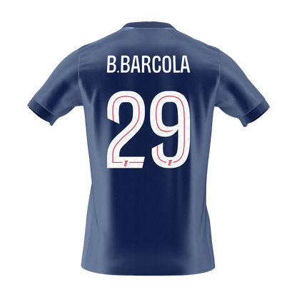 Calidad Premium Camiseta B.BARCOLA #29 PSG 2025/26 Primera Equipación-Versión Hincha-Camisetas Pasion Shop