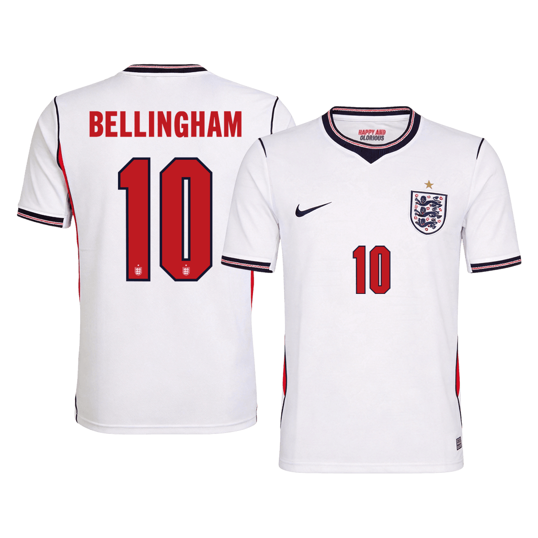 Camiseta BELLINGHAM #10 England 2026 Primera Equipación Copa del Mundo - Versión Hincha