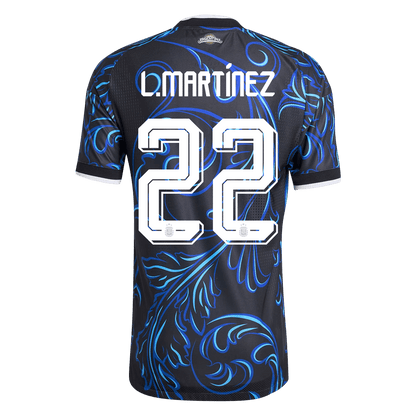 Camiseta Auténtica L. MARTÍNEZ #22 Argentina 2026 Segunda Equipación Copa del Mundo - Version Jugador