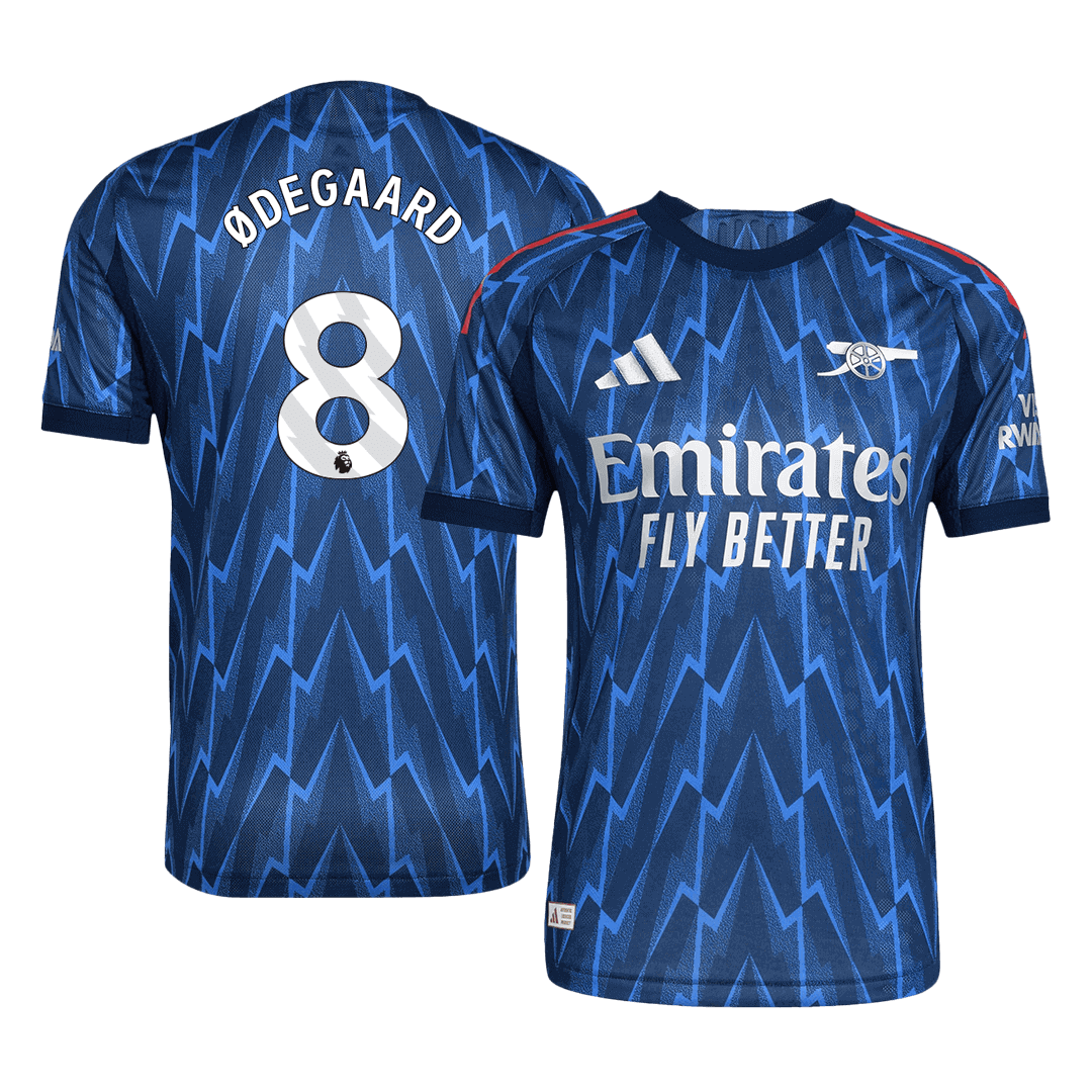 Camiseta Auténtica ØDEGAARD #8 Arsenal 2025/26 Segunda Equipación-Versión Jugador