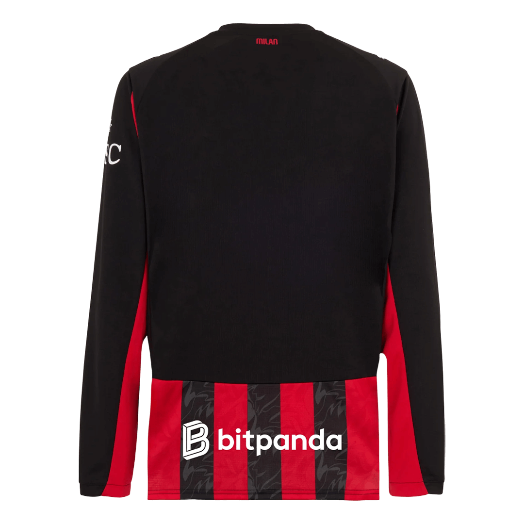 Manga Larga AC Milan 2025/26 Primera Equipación - Version Hincha