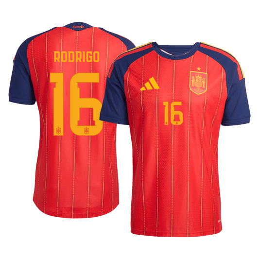 Camiseta Auténtica RODRIGO #16 Spain 2026 Primera Equipación Copa del Mundo - Version Jugador