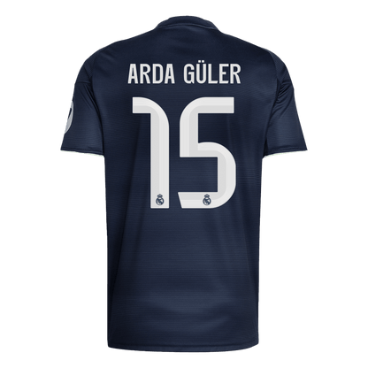 Camiseta ARDA GÜLER #15 Real Madrid 2025/26 Segunda Equipación - Version Hincha - Calidad premium