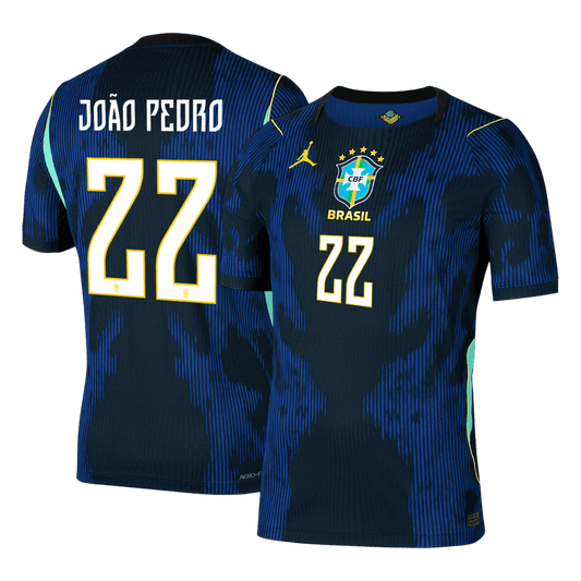 Camiseta Auténtica JOÃO PEDRO #22 Brazil 2026 Segunda Equipación Copa del Mundo - Version Jugador