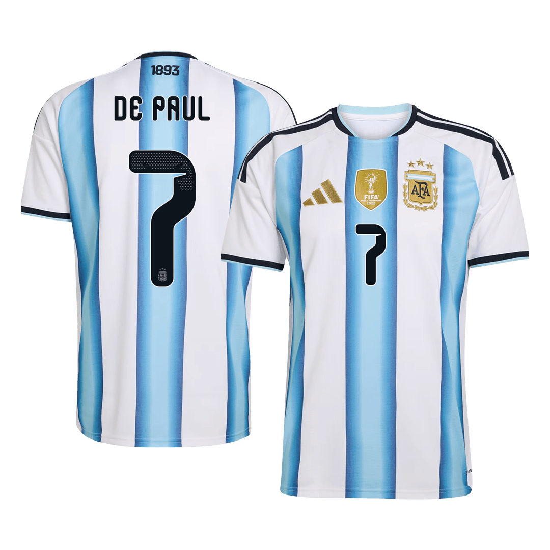 Camiseta DE PAUL #7 Argentina 2026 Primera Equipación Copa del Mundo - Version Hincha - Calidad premium