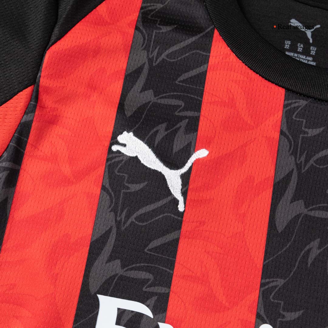 Conjunto Infantil Completo AC Milan 2025/26 Primera Equipación Kids-Camisetas Pasion Shop
