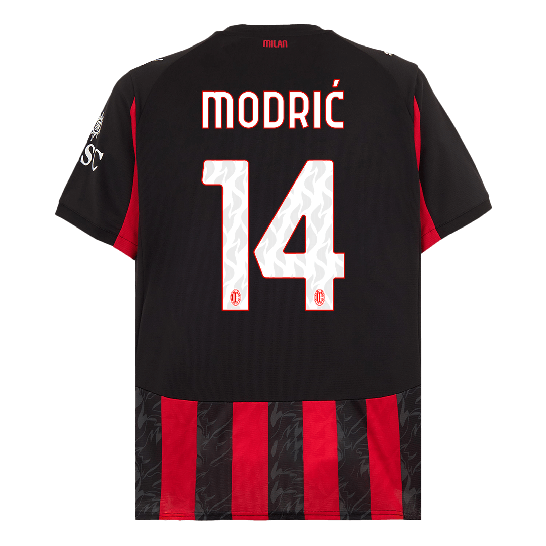 Camiseta MODRIĆ #14 AC Milan 2025/26 Primera Equipación-Versión Hincha-Camisetas Pasion Shop