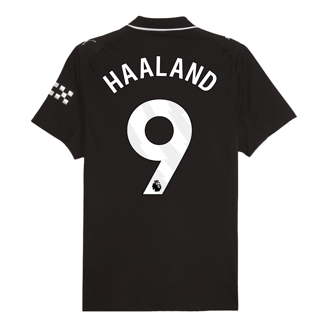 Camiseta Auténtica HAALAND #9 Manchester City 2025/26 Segunda Equipación-Versión Jugador-Camisetas Pasion Shop
