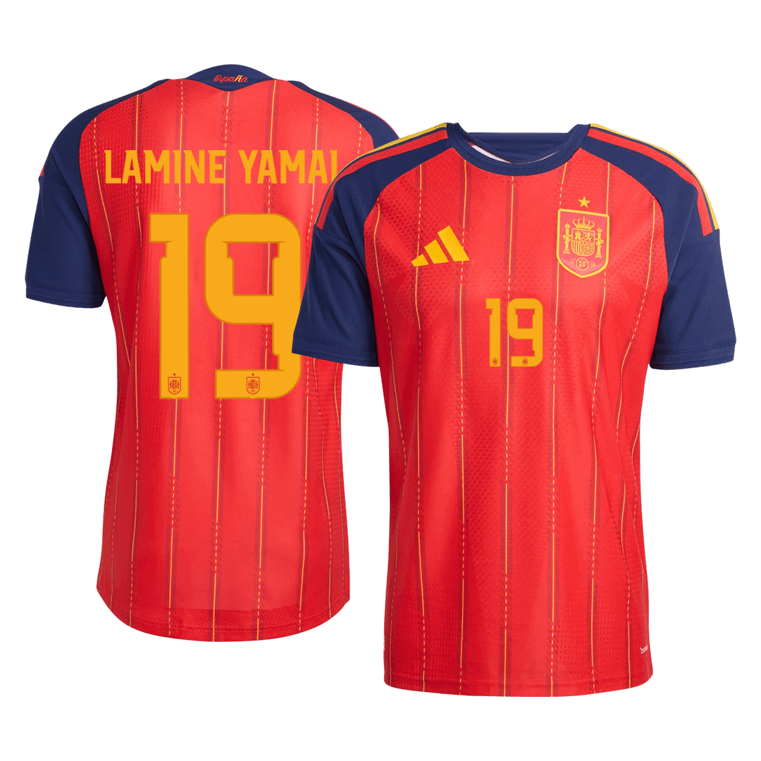 Camiseta Auténtica LAMINE YAMAL #19 Spain 2026 Primera Equipación Copa del Mundo - Version Jugador